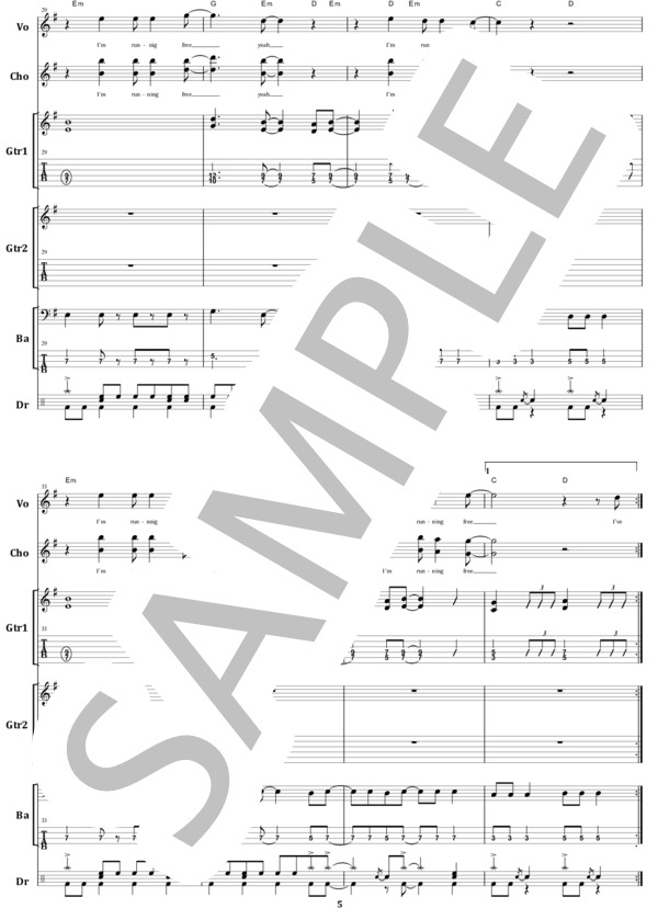 楽譜】IRON MAIDEN / RUNNING FREE バンド・スコア from68 / IRON