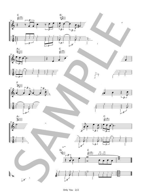 ☆楽譜/吉田拓郎/ONLY YOU/オンリーユー/バンドスコア/1981年 ☆楽譜