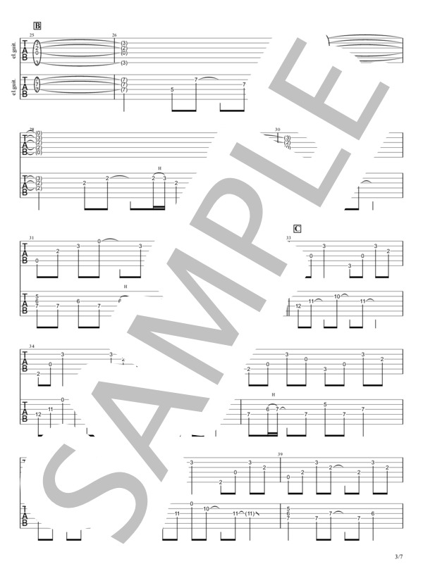 楽譜】しあわせ ※演奏動画あり / 35.7 (エレキギター / 中級