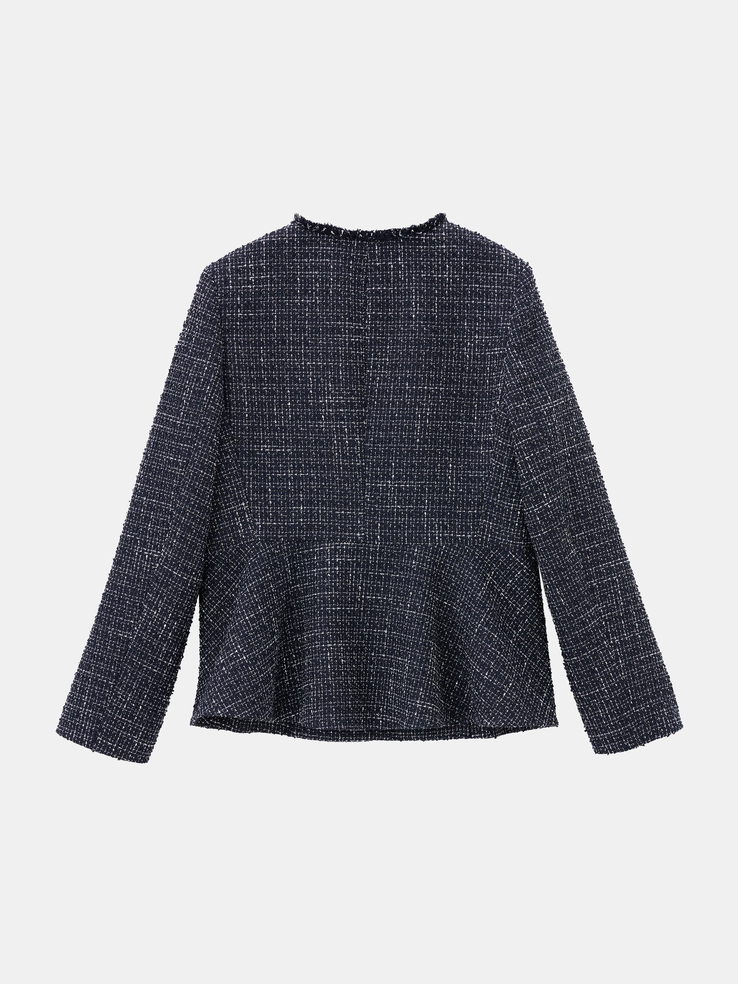 PLST プラステ ツイードペプラムジャケット ネイビー Sサイズ