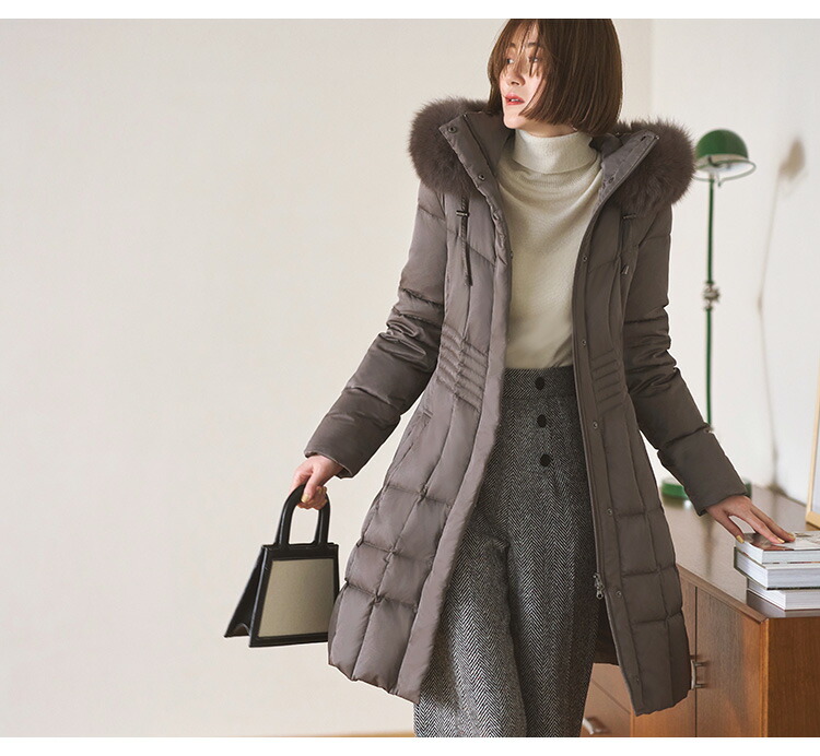 ウエストフィットロングダウンコート「D177」-RUIRUE BOUTIQUE