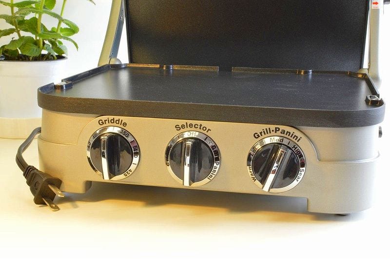 クイジナート グリル＆パニーニメーカー プレート取外可 180度開く