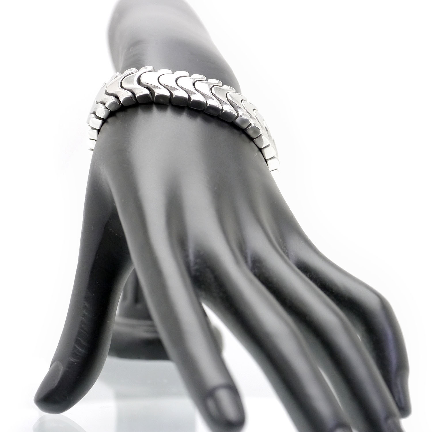 楽天市場】ステンレス 蛇腹 ブレスレット メンズ sa ハード [銀色 幅