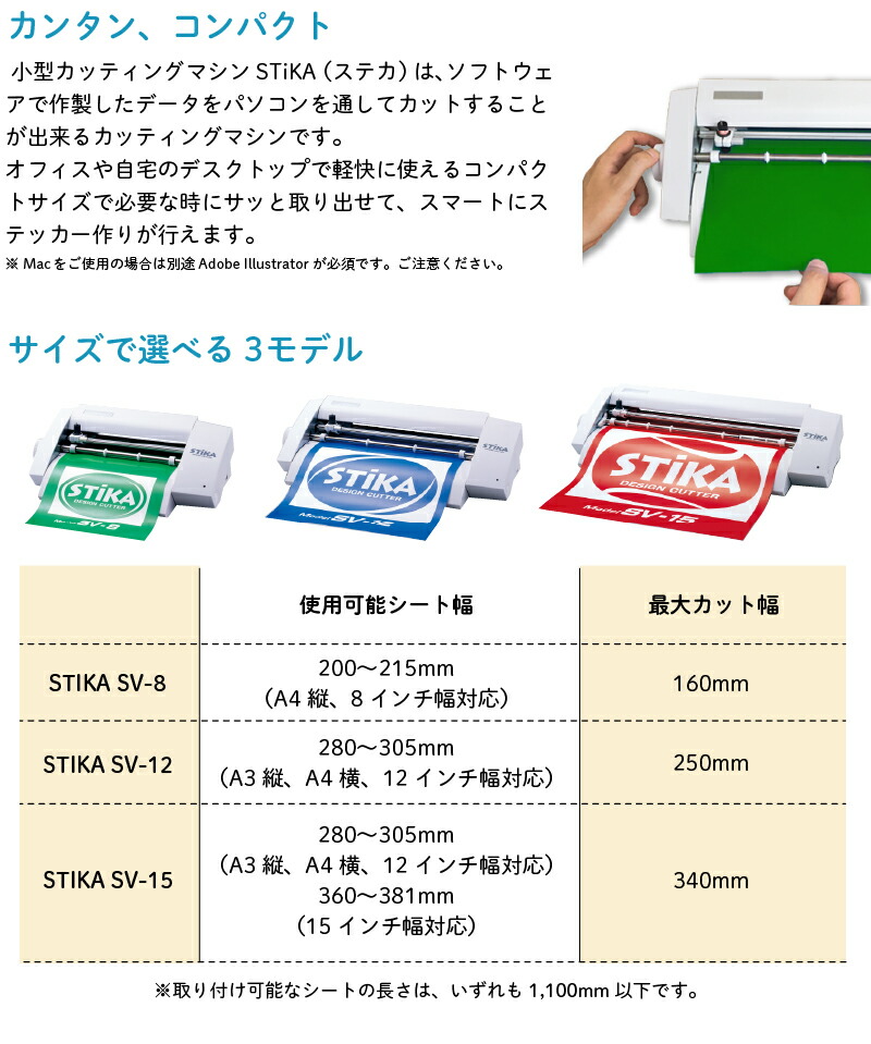 楽天市場】[販売終了]ステカ SV-12 STIKA カッティングマシン