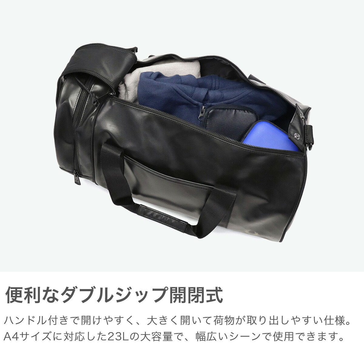 FRED PERRY フレッドペリー ボストンバッグ 旅行 大容量 メンズ