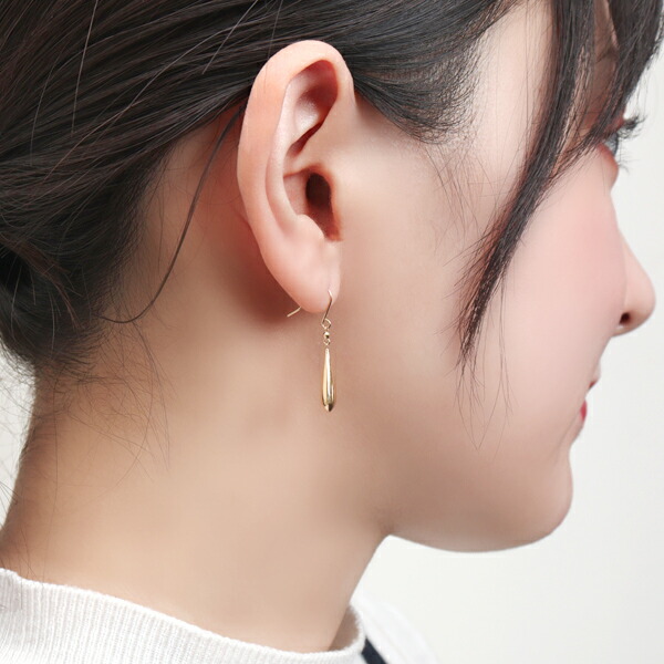 K18 ゴールド ドロップ ピアス 2P 両耳用 18金 18k 金 ゴールドピアス