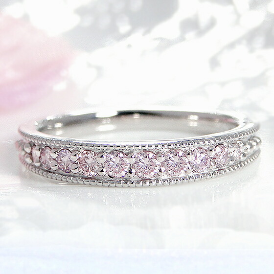 楽天市場】Pt950 天然ピンクダイヤモンド エタニティリング【0.28ct