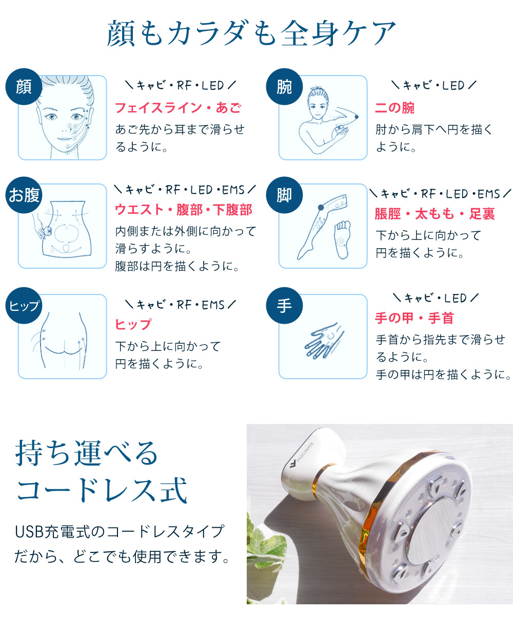 楽天市場】【公式】 EMS 顔 身体 美容器 美顔器 1年保証