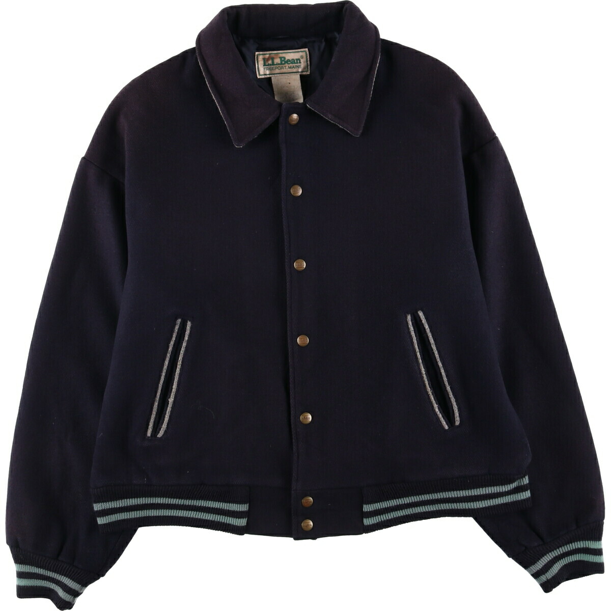 古着 70～80年代 エルエルビーン L.L.Bean 襟付き ウールスタジャン