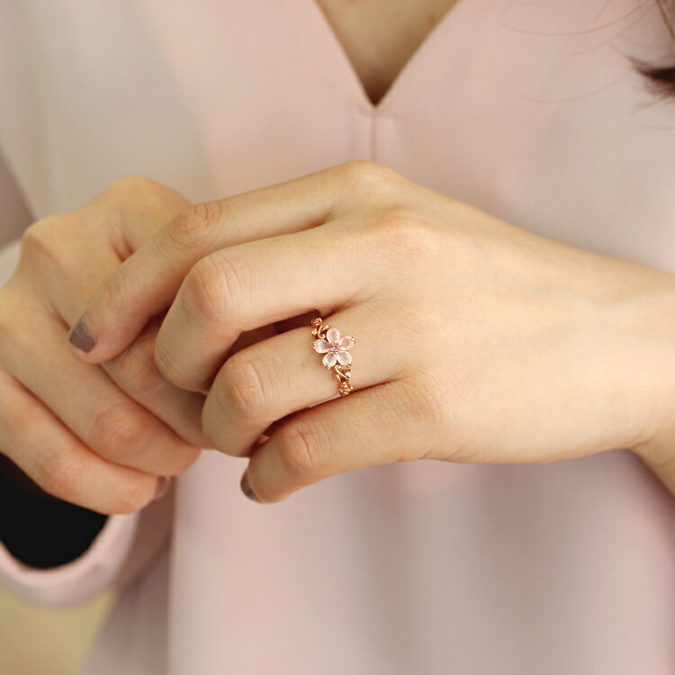 楽天市場】桜モチーフ ローズクォーツ ダイヤモンド ピンクトルマリン