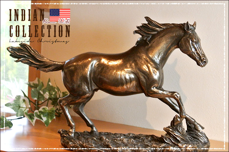 楽天市場】【送料無料】馬 置き物 馬 インディアン 置物 Indian 先住民