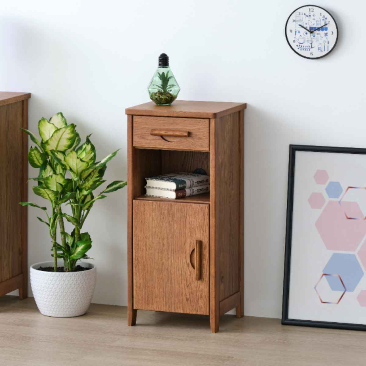 楽天市場】FAX台 キャビネット 北欧風 突板仕上 HENRY2 幅63cm