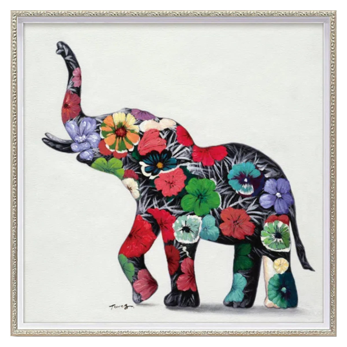 楽天市場】アートパネル オイルペイントアート 『フラワー