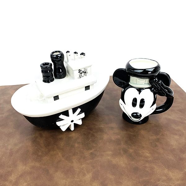 ディズニー100周年 ミッキー 蒸気船ウィリー3Dマグ STEAMBOAT WILLIE