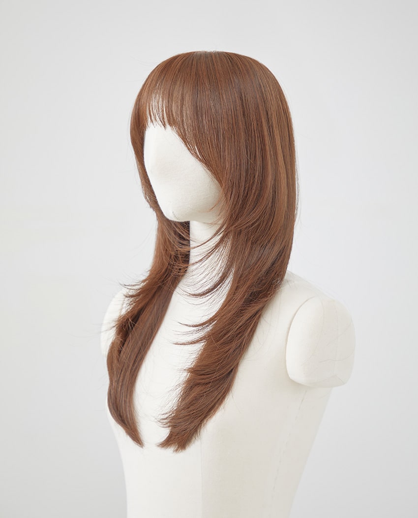 楽天市場】総手植えフルウィッグ)レイヤードパーマ エミリン（モースト