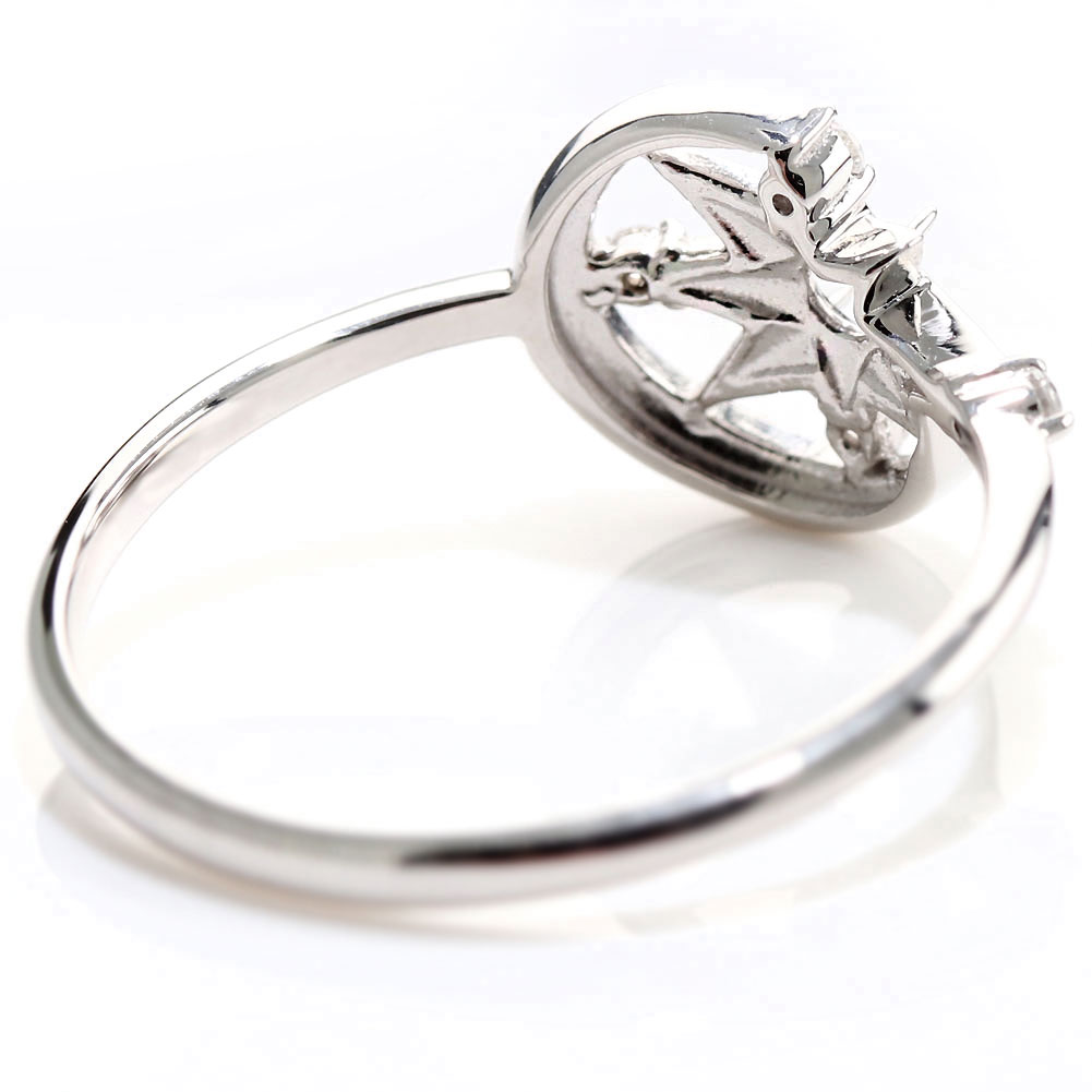 楽天市場】星 月 リング 空枠 指輪 セミオーダー リング枠 3mm