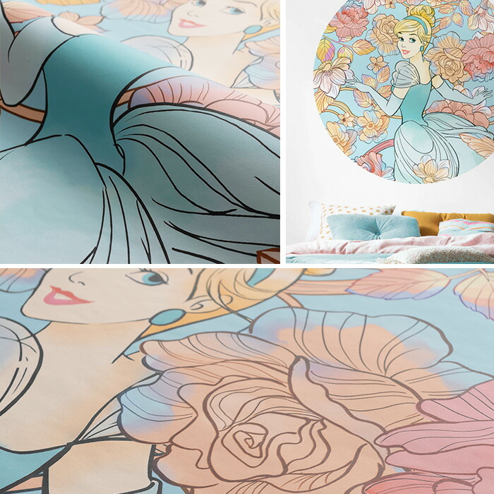 楽天市場】壁紙 シールタイプ 貼ってはがせる ディズニー シンデレラ