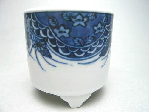 染付古紋聞香炉 - 京焼清水焼 松韻堂