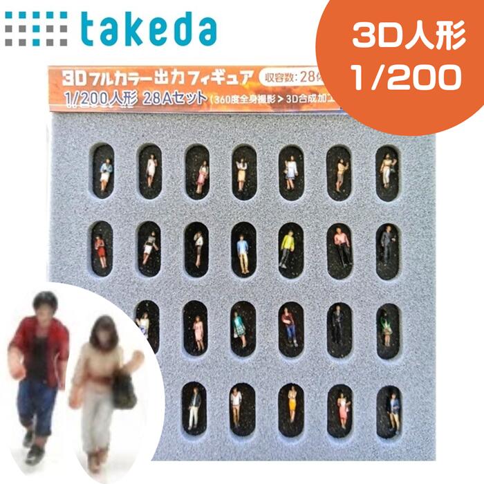 1/200 ジオラマ人形 3Dカラー 28Aセット 28体入り 55-0050 | ジオラマ