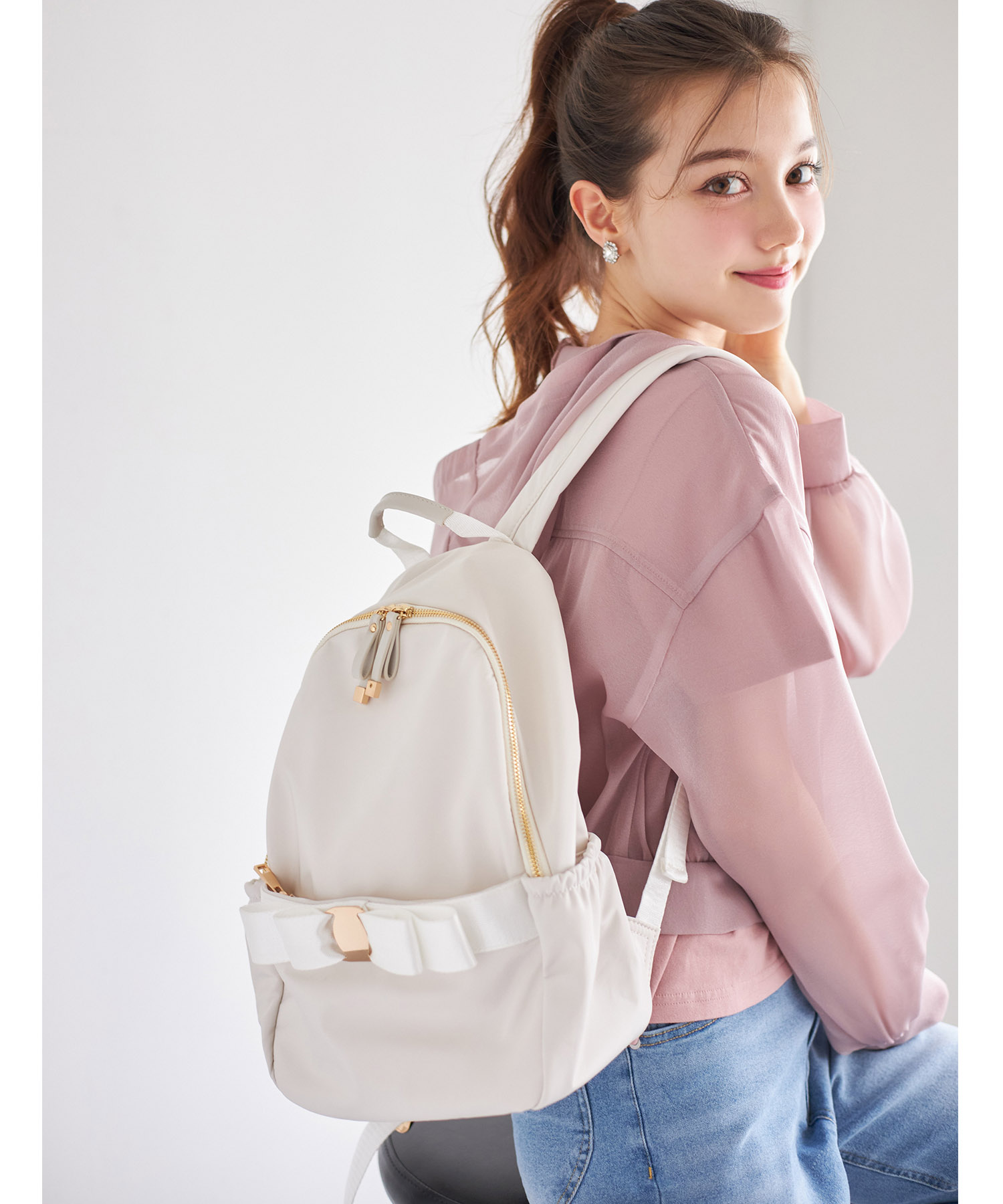 金具リボンミニリュック