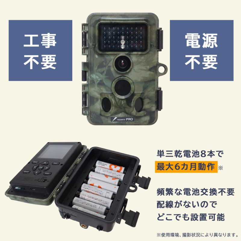 ユアサプライムス.com｜サンコー 置くだけ簡単 トレイル防犯カメラ