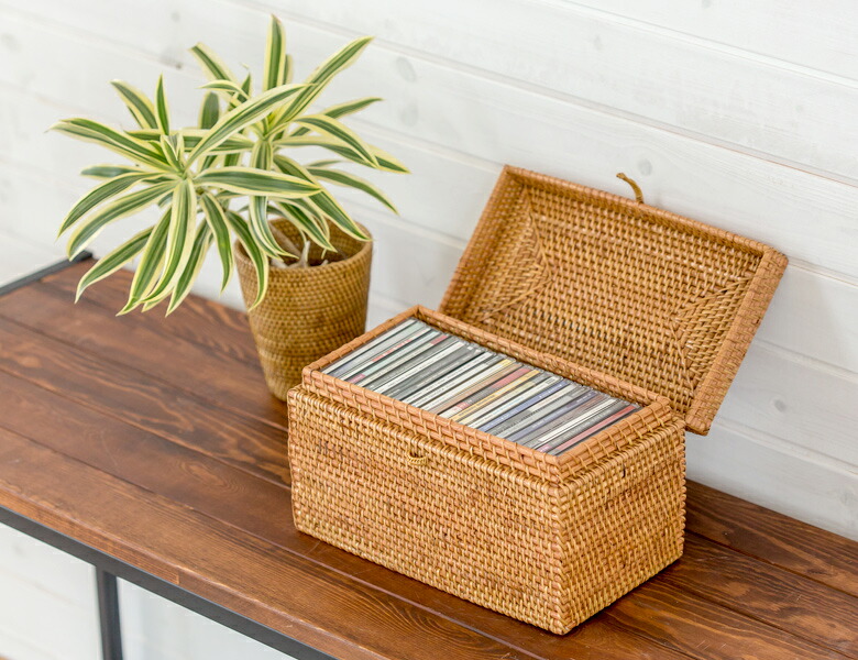 楽天市場】ラタンで編まれたナチュラルな CDケース cdケース 持ち運び