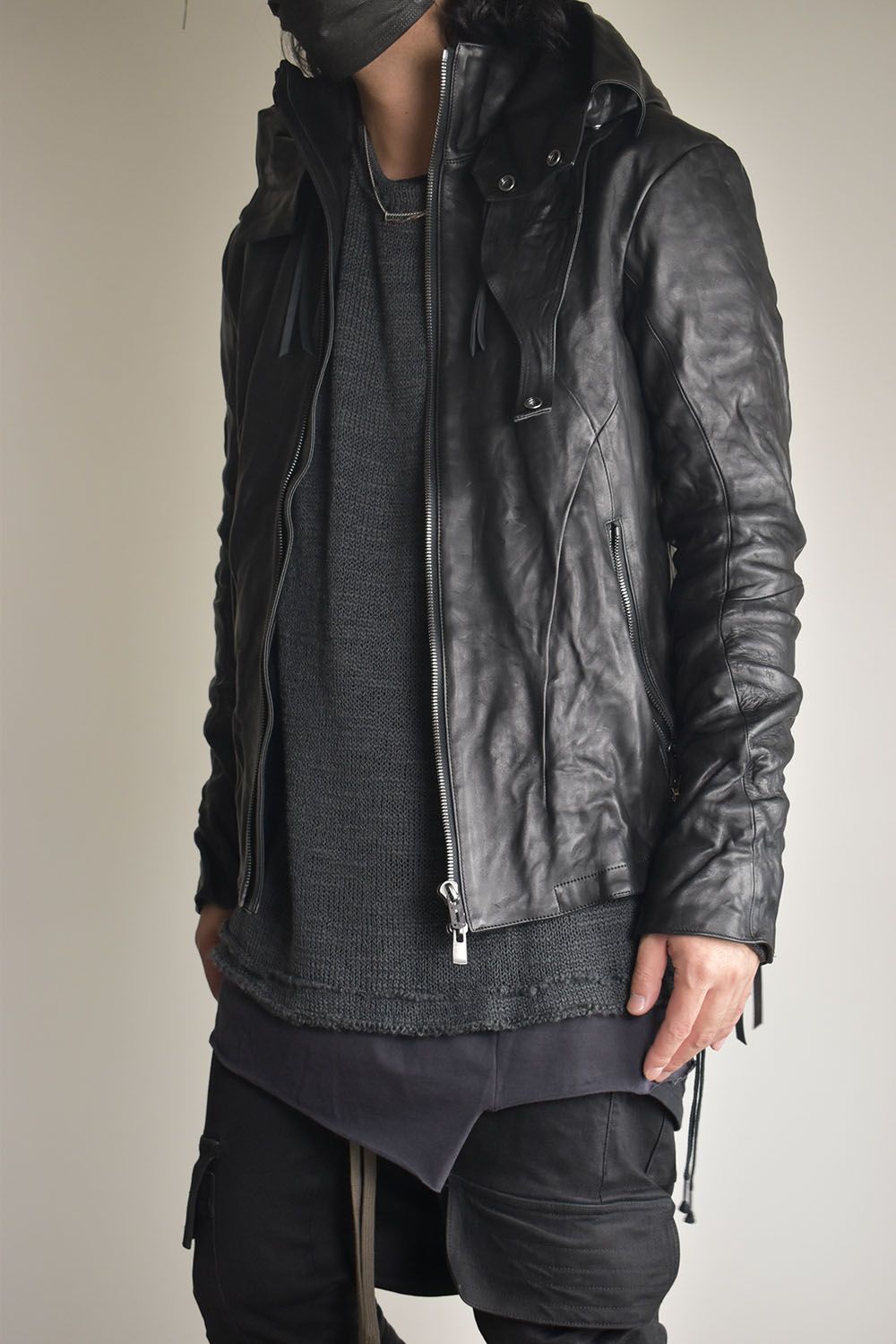 D.HYGEN - Horse Leather Hood Attachd Jacket 