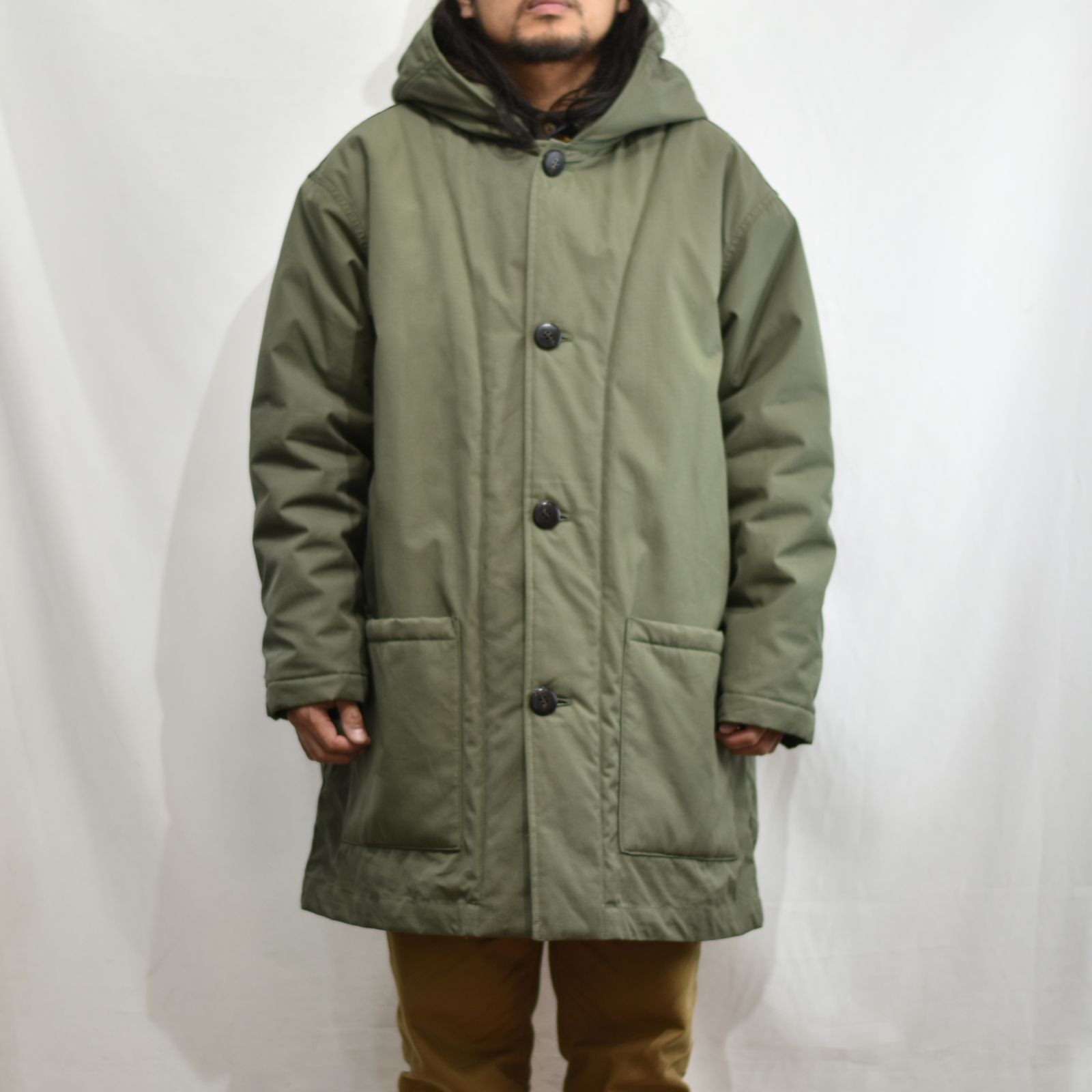 CALEE - CT RIPSTOP MIRITARY TYPE OVER COAT (OLIVE) / リップス