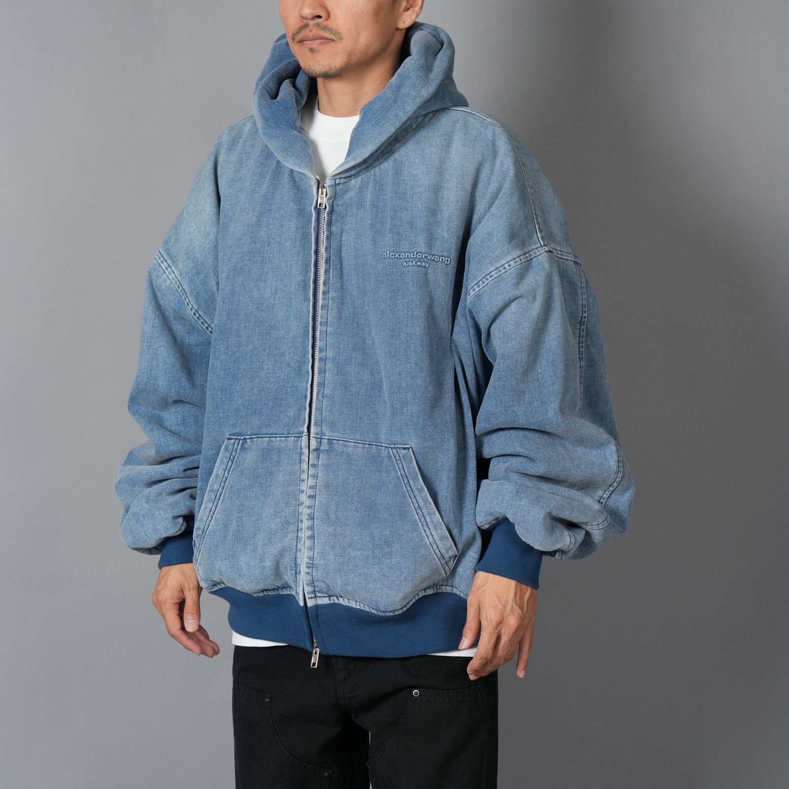 alexander wang - 【ラスト1点】ライトブルー ブラッシュド デニム