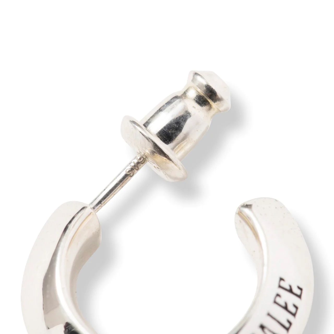 CALEE - LOGO ROLL PIERCE (REGULAR) (SILVER) / ロゴ ロール ピアス