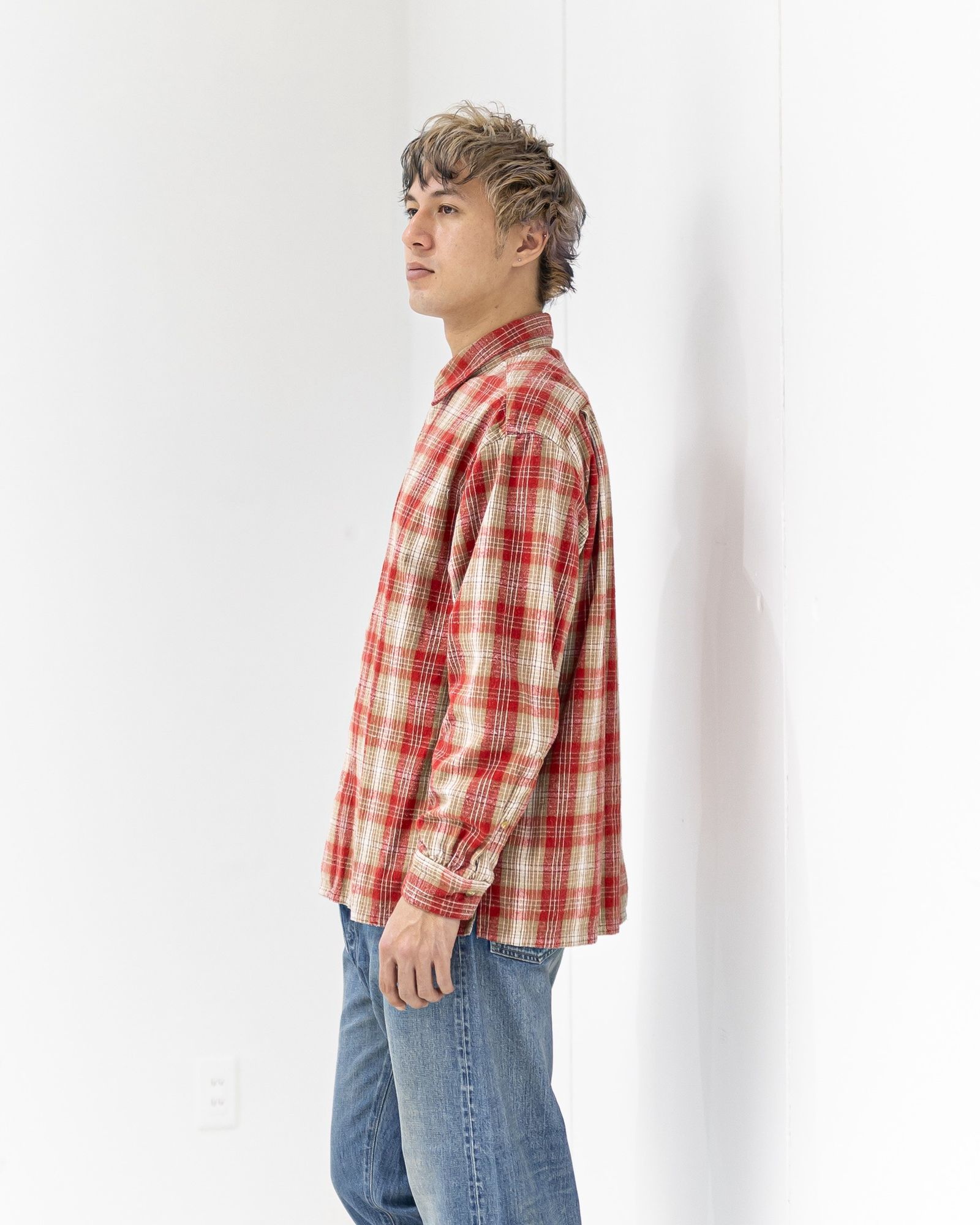 A.PRESSE 新作 Vintage Cotton Silk Nep Twill Check Shirts1月24日(土