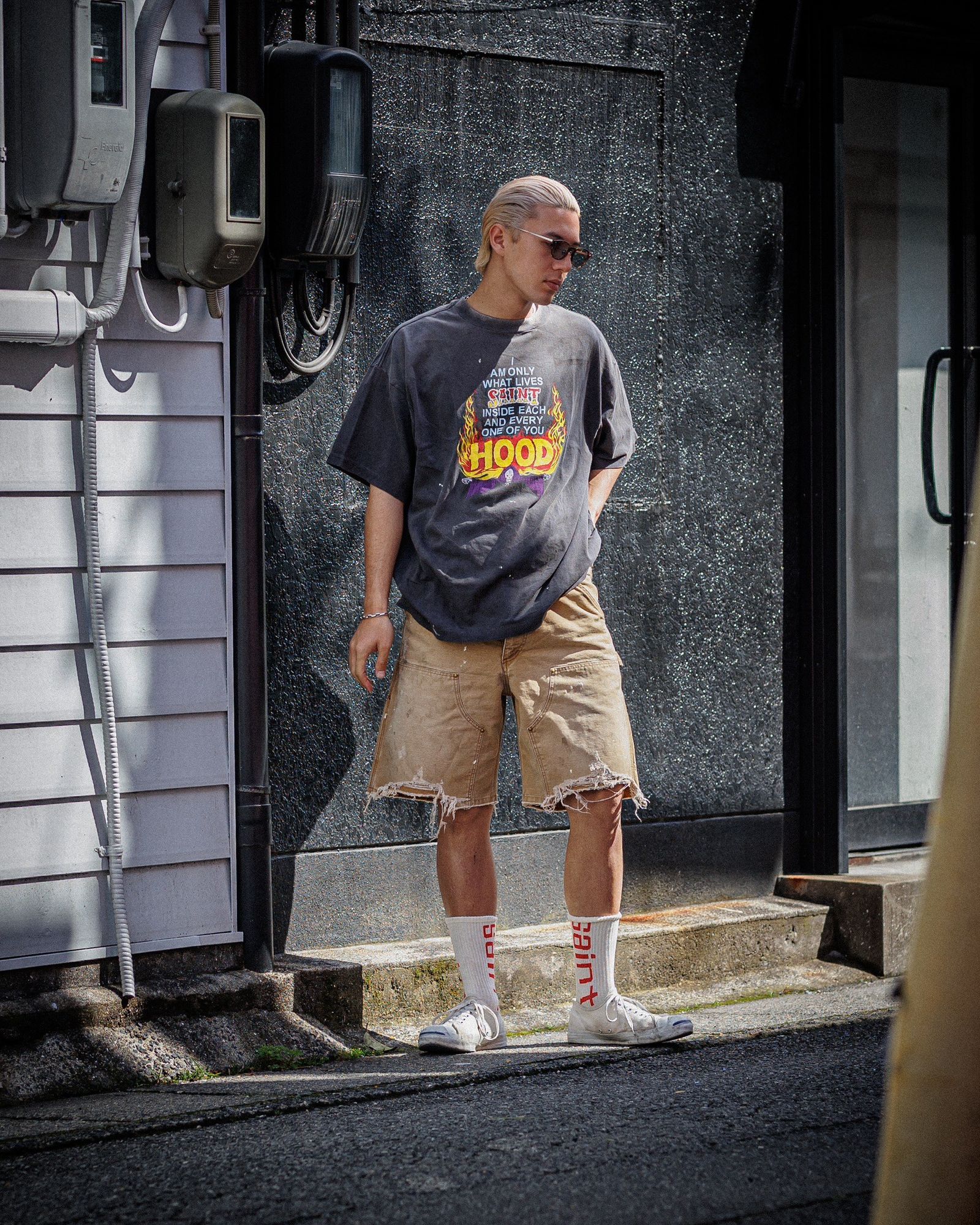 SAINT M×××××× - セントマイケル ネイバーフッドコラボ STHD. SS TEE