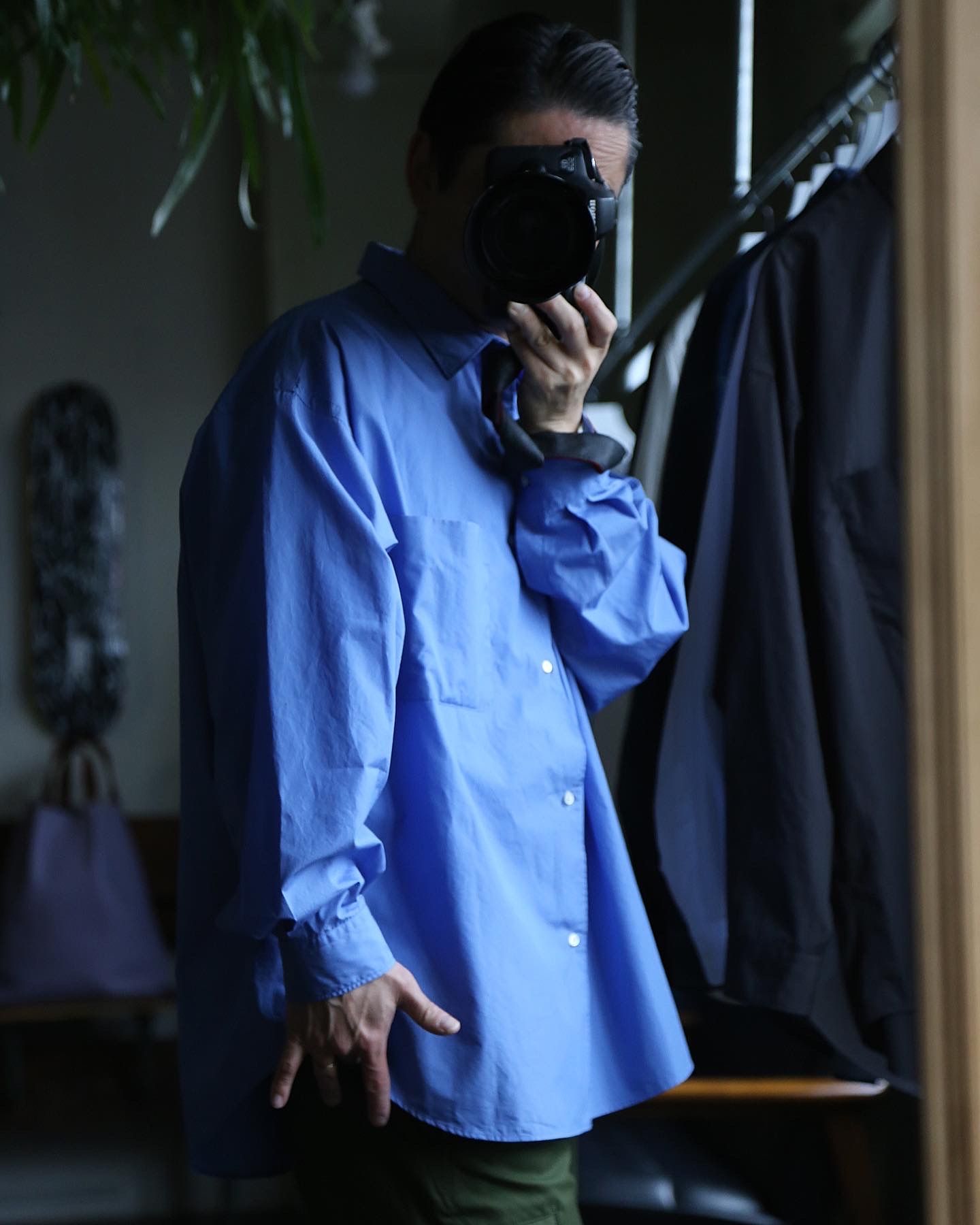 Graphpaper Broad L/S Oversized Regular Collar Shirt