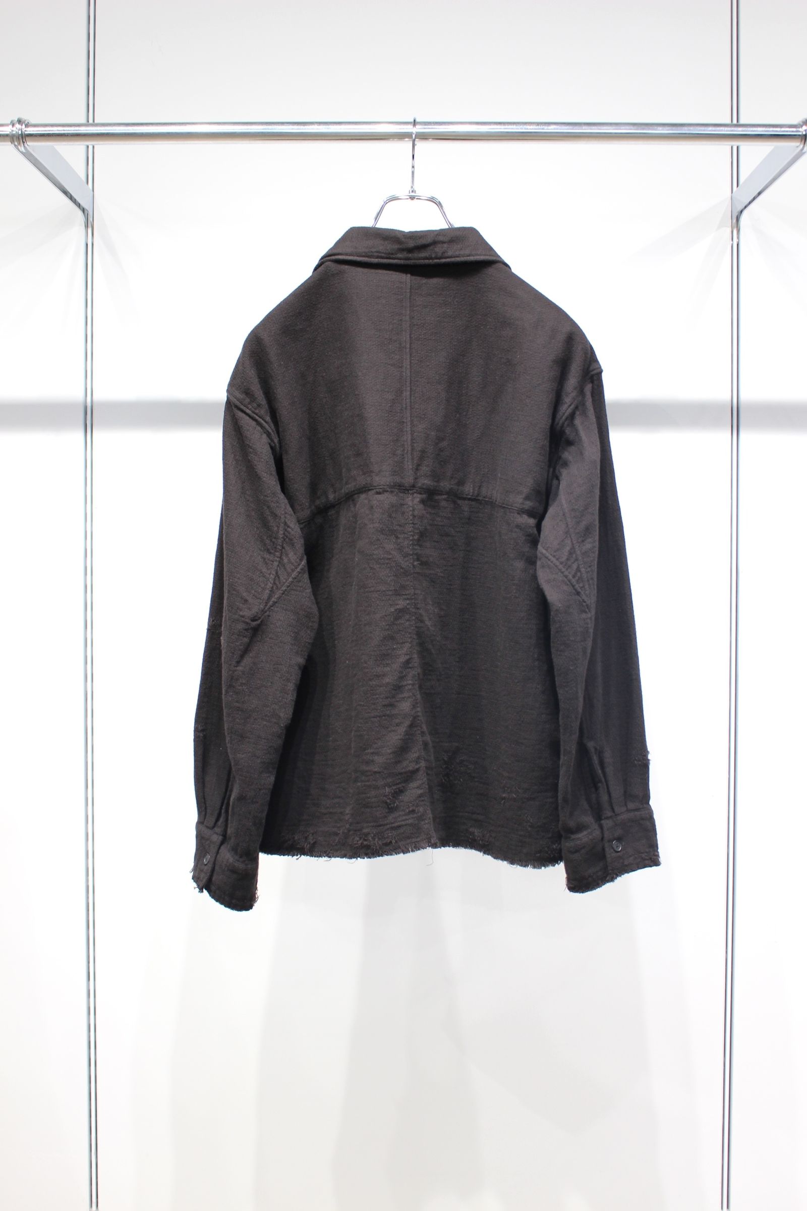 ANCELLM - DOUBLEGAUZE SHIRT | BLACK | ダブルガーゼシャツ | NapsNote