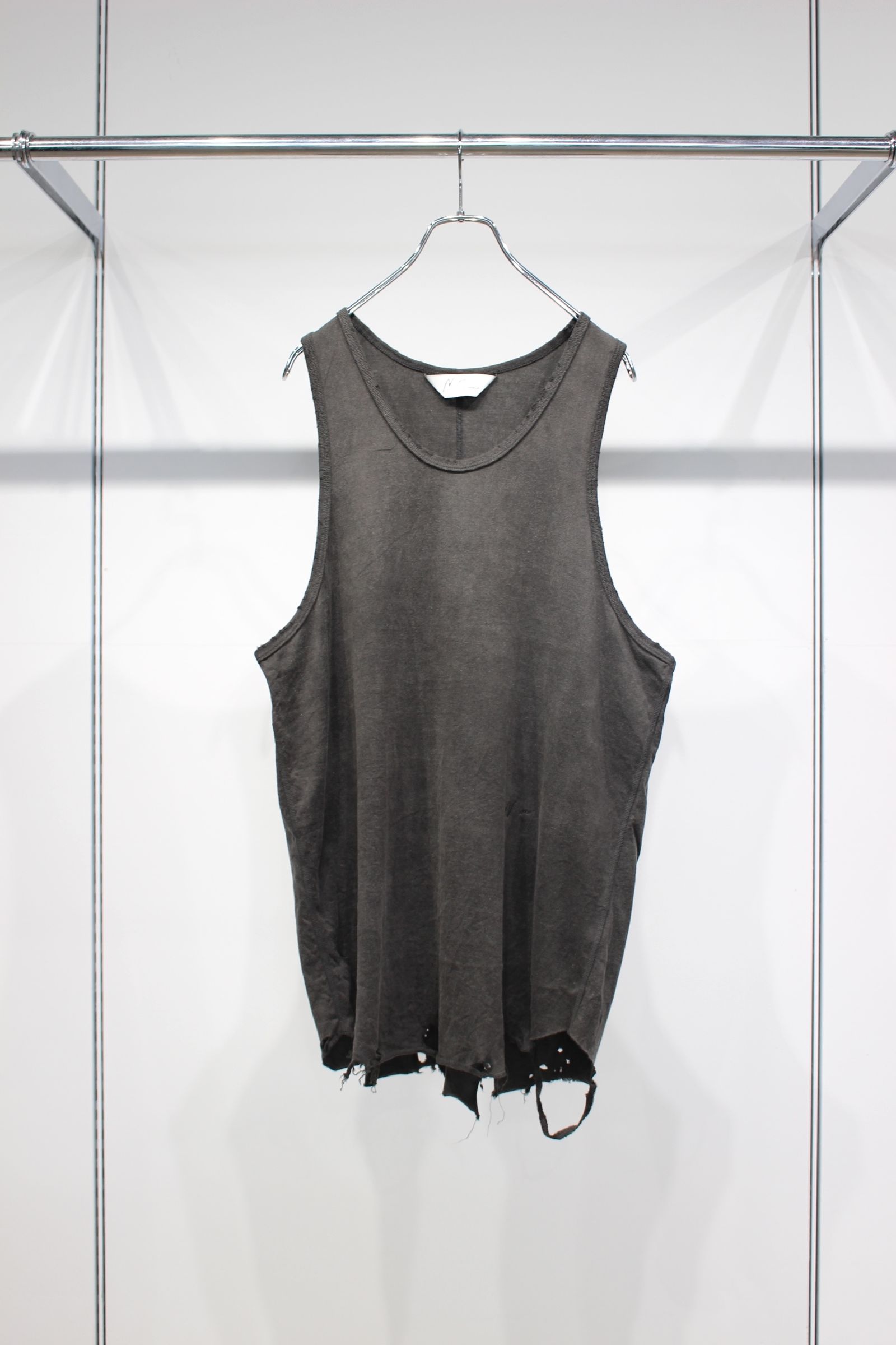 ANCELLM - DAMAGE TANK TOP | BLACK | タンクトップ | NapsNote