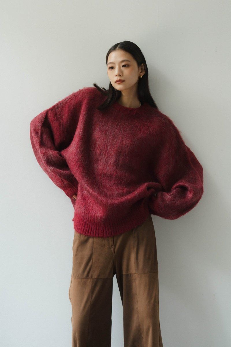 Knuth Marf - shaggy flower knit / シャギーフラワーニット (レッド