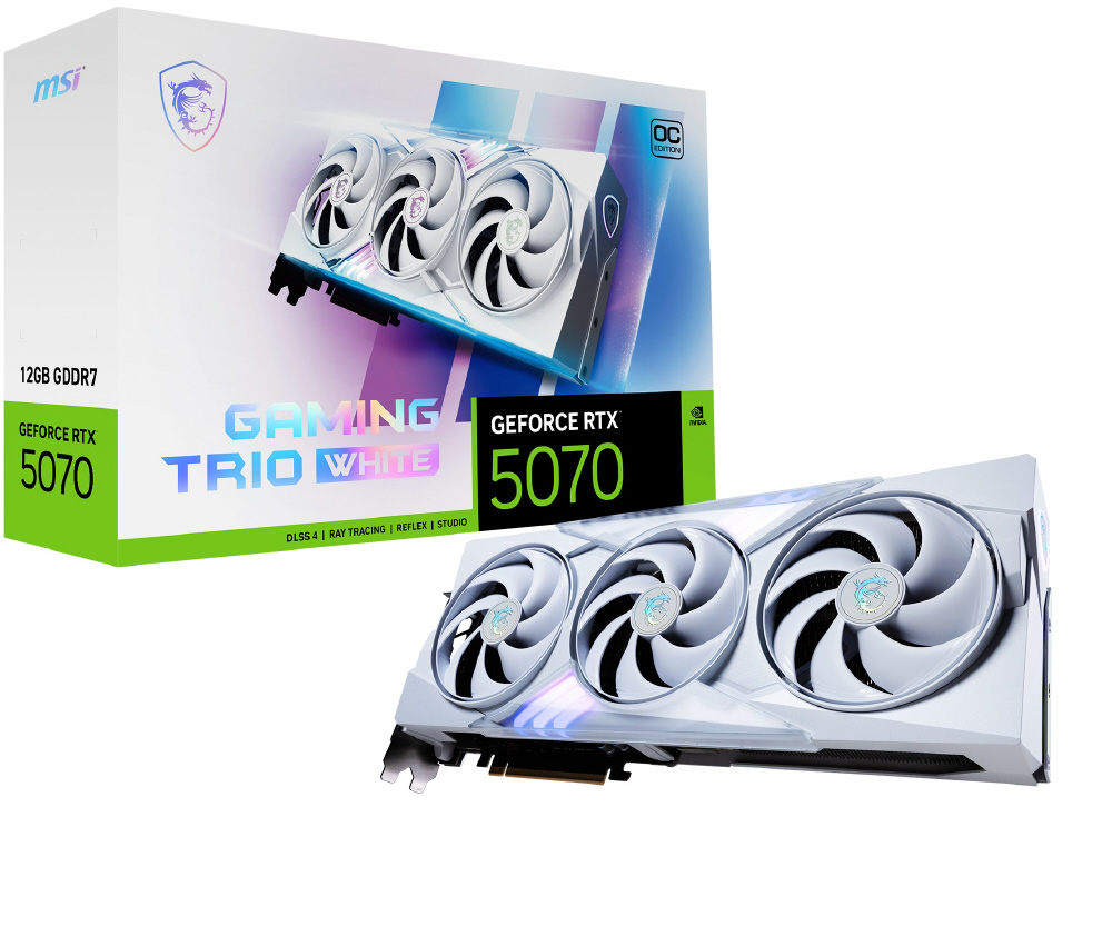 グラフィックボード ホワイト GeForce RTX 5070 12G GAMING TRIO OC