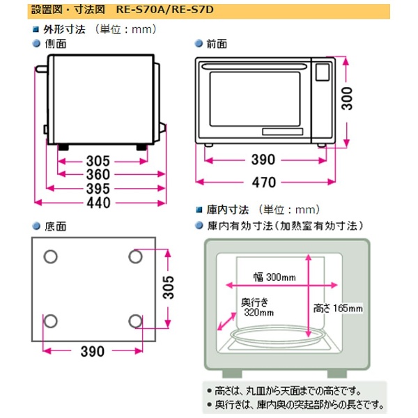SHARP 950Wオーブンレンジ 電子レンジ RE-S70A 製品トップ | RE-S70A