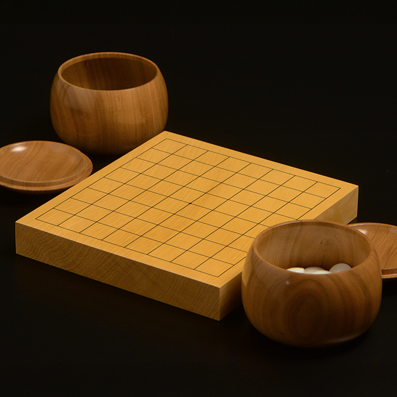 本榧9路盤セット | 初心者に最適な囲碁入門セット【前川榧碁盤店】