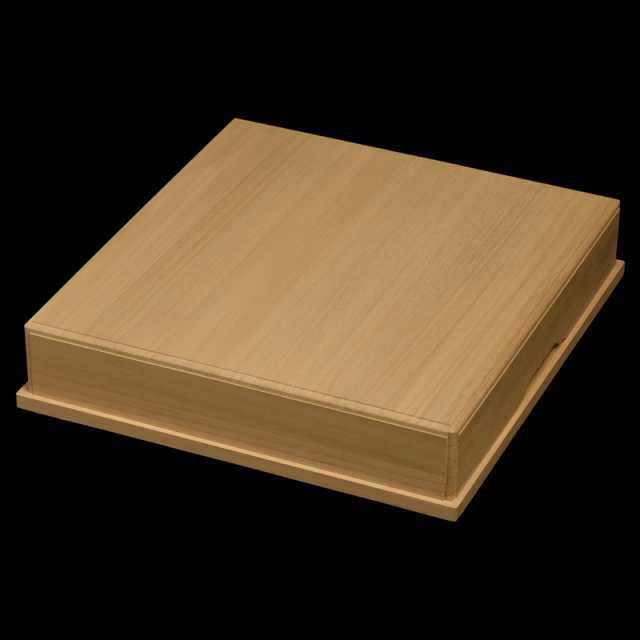 国産本榧卓上碁盤 2寸5分（一枚板・木裏） gb20343 | 前川榧碁盤店