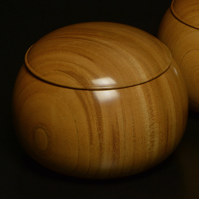 ケヤキ碁笥 極上（40号） | 前川榧碁盤店