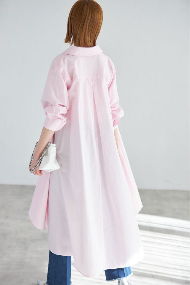 フレアシャツワンピース