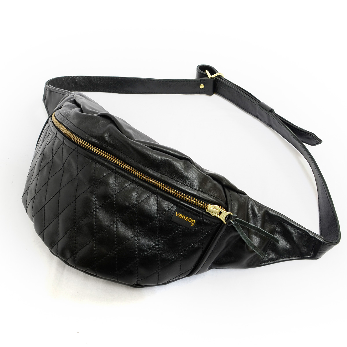 VANSON バンソン キルティング レザー ウエスト バッグ ショルダー