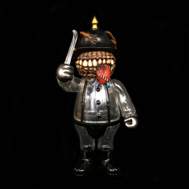 Frank Kozik x BlackBook Toy:A Clockwork Hateball MEATBALL painted