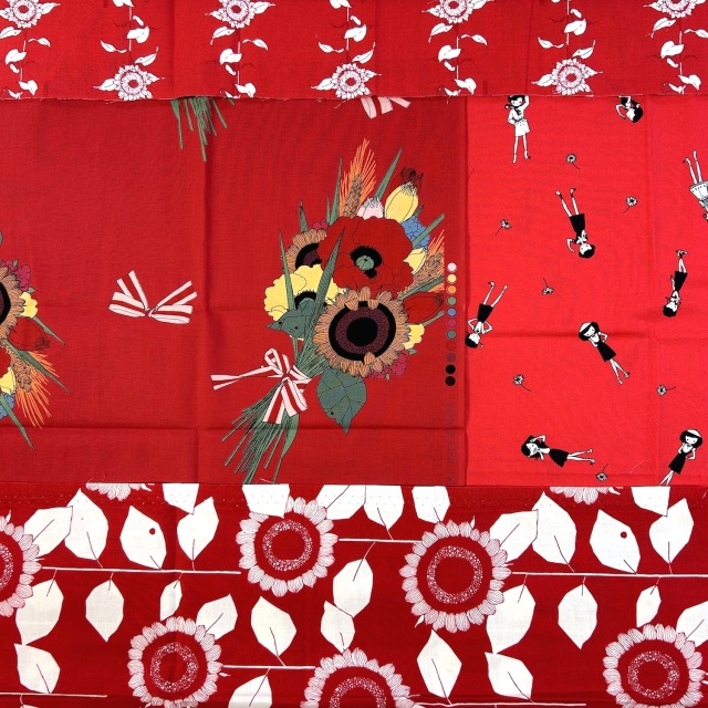 プライスダウン！】【中原淳一 -ひまわりや- 国産生地 昭和レトロ