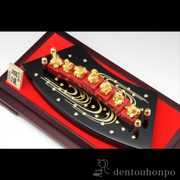 送料無料】 純金 爛漫 七福神 45g / 光則（金工芸） 恵比寿 大黒 宝船