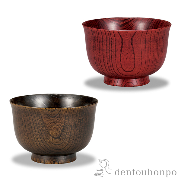 送料無料】 にっぽんの木 欅椀 羽反 3.6号 ペア / お正月 新年 雑煮椀