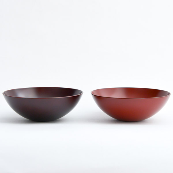 送料無料】 うるしボウル 朱（赤）／溜（黒） ペアセット / 椀 碗
