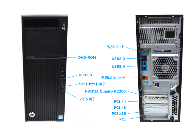 メモリ32GB HP Z440 WorkStation Xeon E5-1620 v3 Quadro K2200 新品
