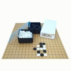 囲碁盤セット 収納便利な塩ビの碁盤（19路盤）とP碁石竹とP角ケース